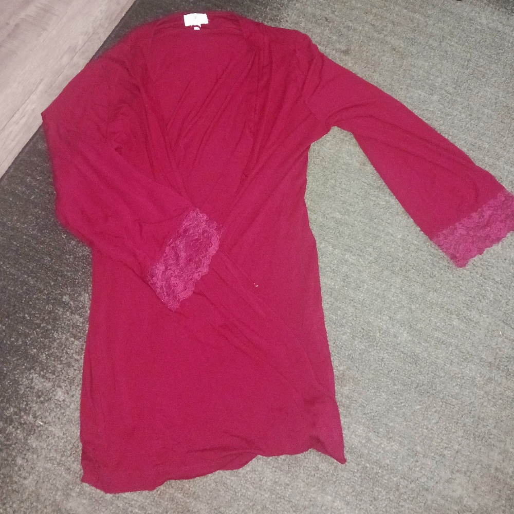 Robe and lounge shorts